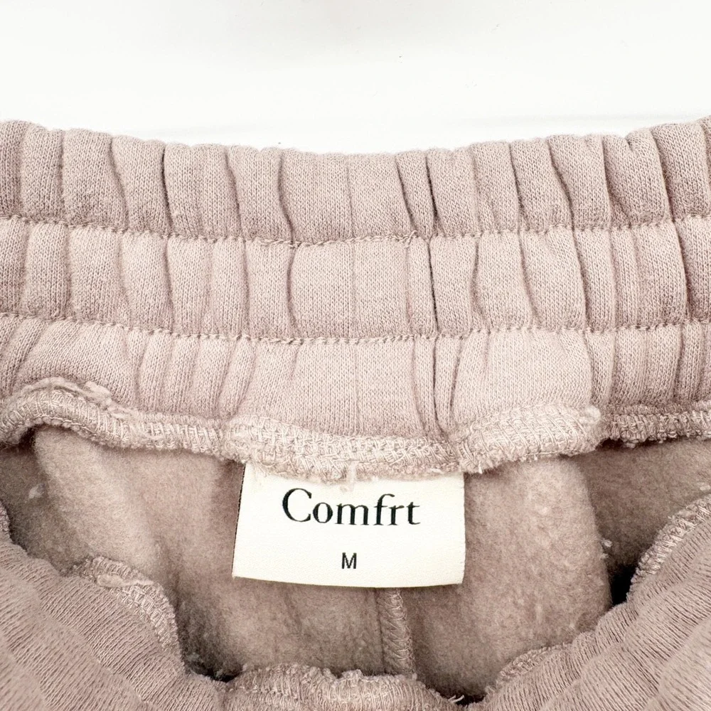 Comfrt Womens Signature Bark Fleece Relaxed Cozy Oversized Jogger Sweatpants M - Picture 5 of 6
